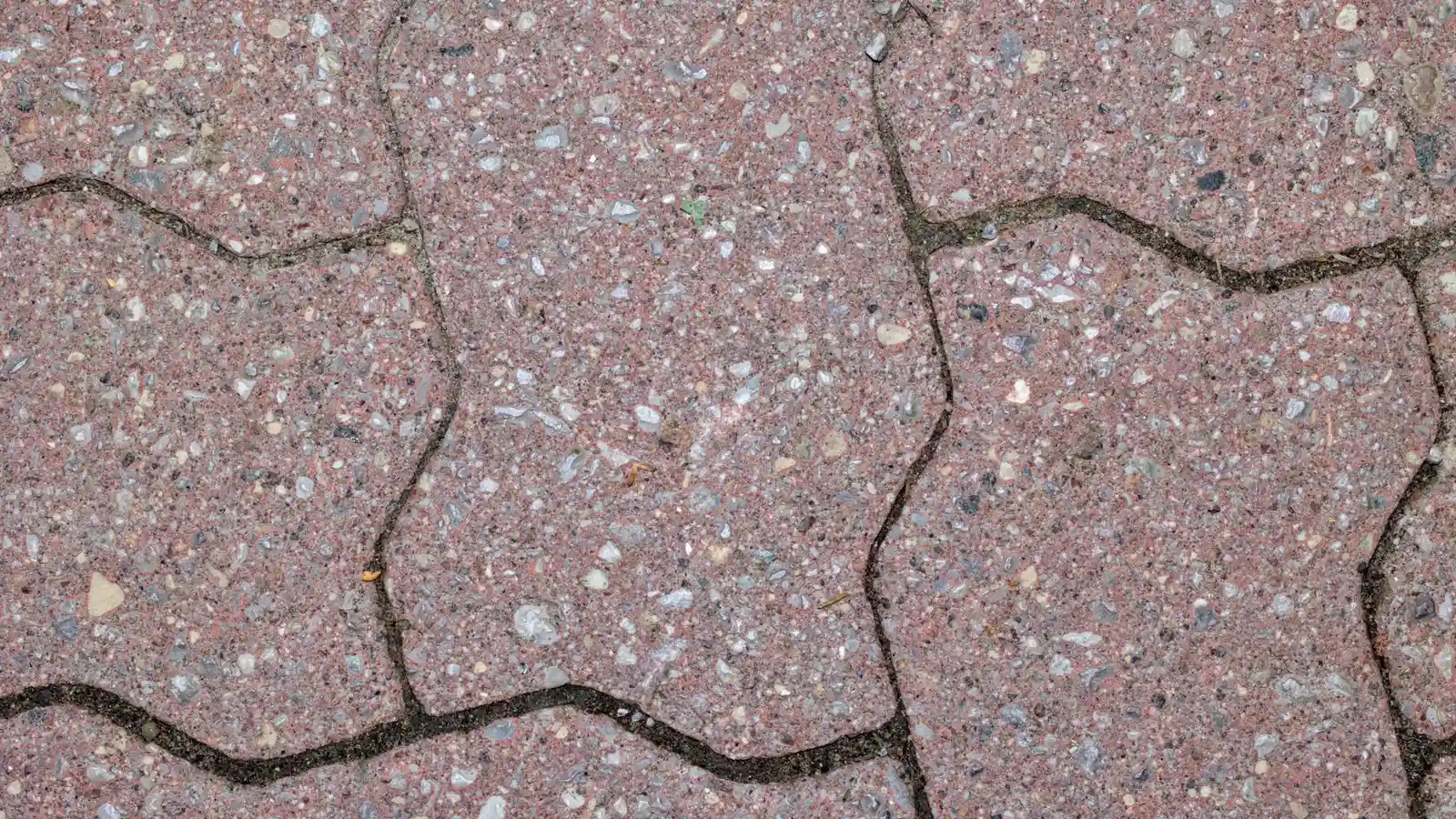 Close-up of paver joints filled with sand between individual stones