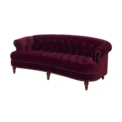 Joannes Velvet Rolled Arm Chesterfield Sofa