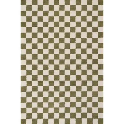 Quinarae Checkered Wool-Blend Rug